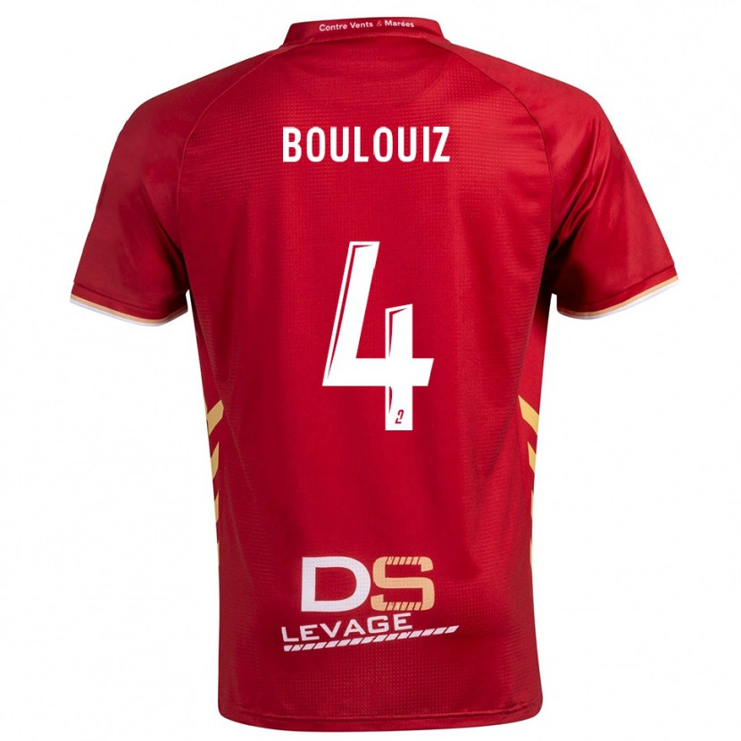 Danxen Heren Salim Boulouiz #4 Bourgondisch Goud Uitshirt Uittenue 2025/26 T-Shirt België