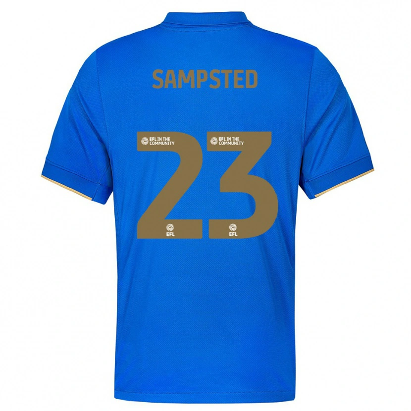 Danxen Dames Alfons Sampsted #23 Blauw Goud Thuisshirt Thuistenue 2025/26 T-Shirt België
