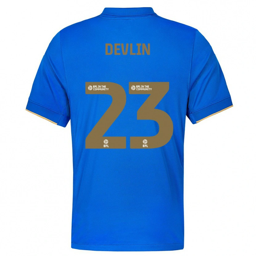 Danxen Dames Charlotte Devlin #23 Blauw Goud Thuisshirt Thuistenue 2025/26 T-Shirt België