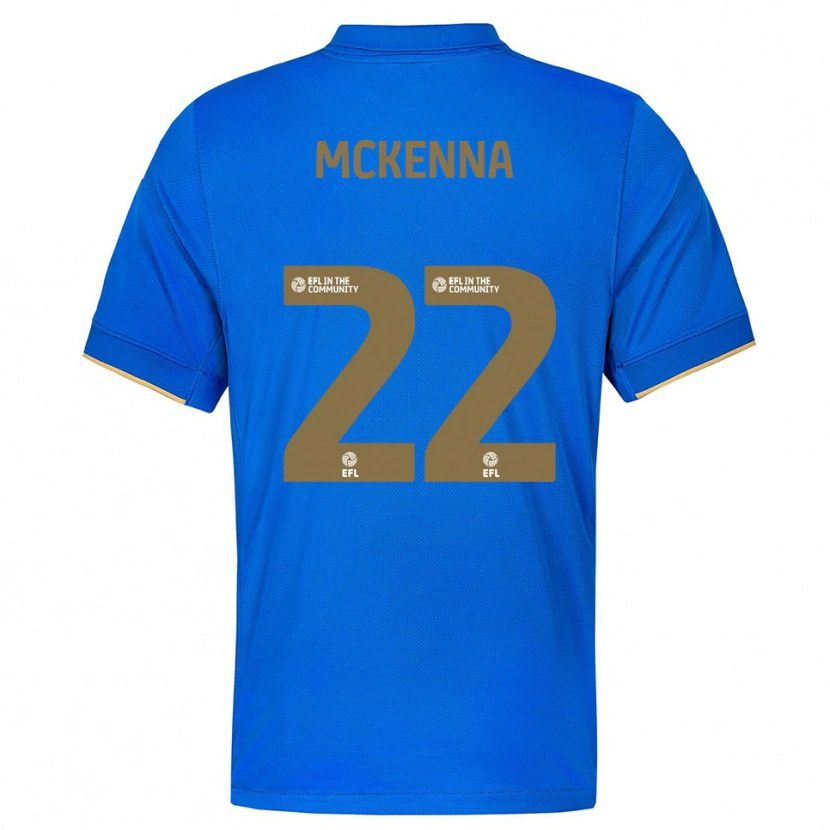 Danxen Dames Rebecca Mckenna #22 Blauw Goud Thuisshirt Thuistenue 2025/26 T-Shirt België
