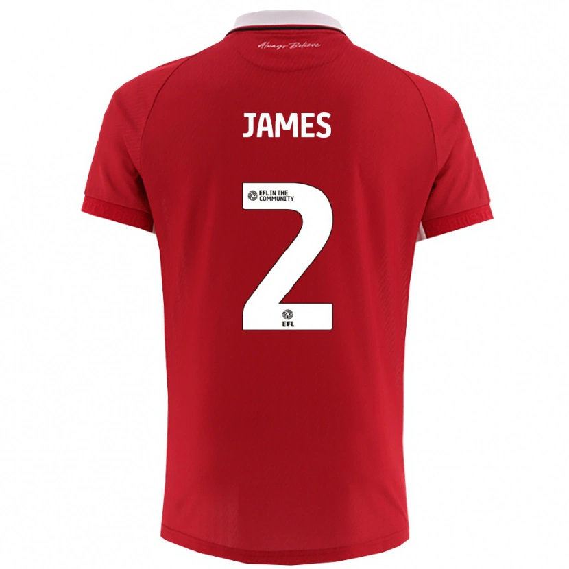 Danxen Dames Joseph James #2 Rood Wit Thuisshirt Thuistenue 2025/26 T-Shirt België