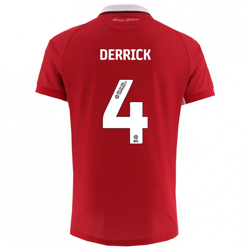 Danxen Dames Louie Derrick #4 Rood Wit Thuisshirt Thuistenue 2025/26 T-Shirt België