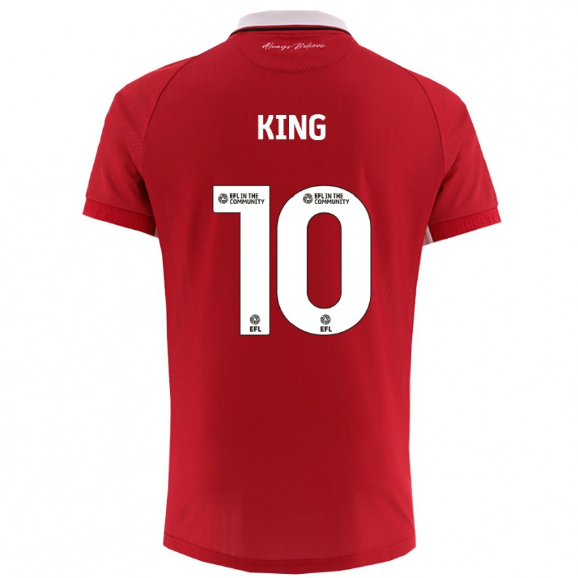 Danxen Dames Andy King #10 Rood Wit Thuisshirt Thuistenue 2025/26 T-Shirt België