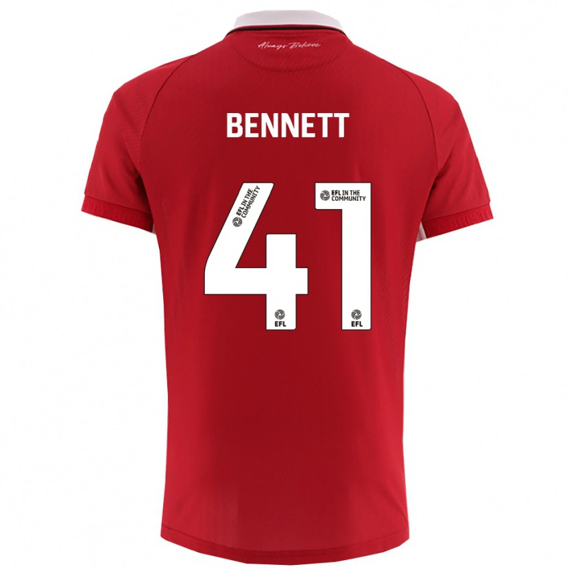 Danxen Dames Harley Bennett #41 Rood Wit Thuisshirt Thuistenue 2025/26 T-Shirt België