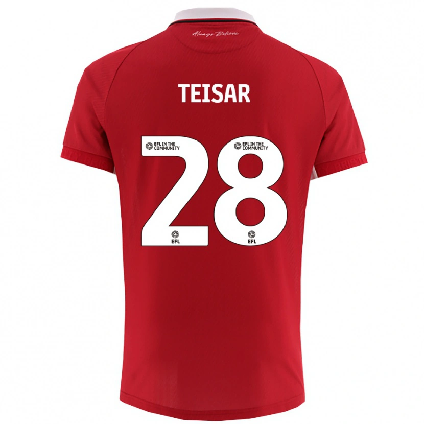 Danxen Dames Tianna Teisar #28 Rood Wit Thuisshirt Thuistenue 2025/26 T-Shirt België