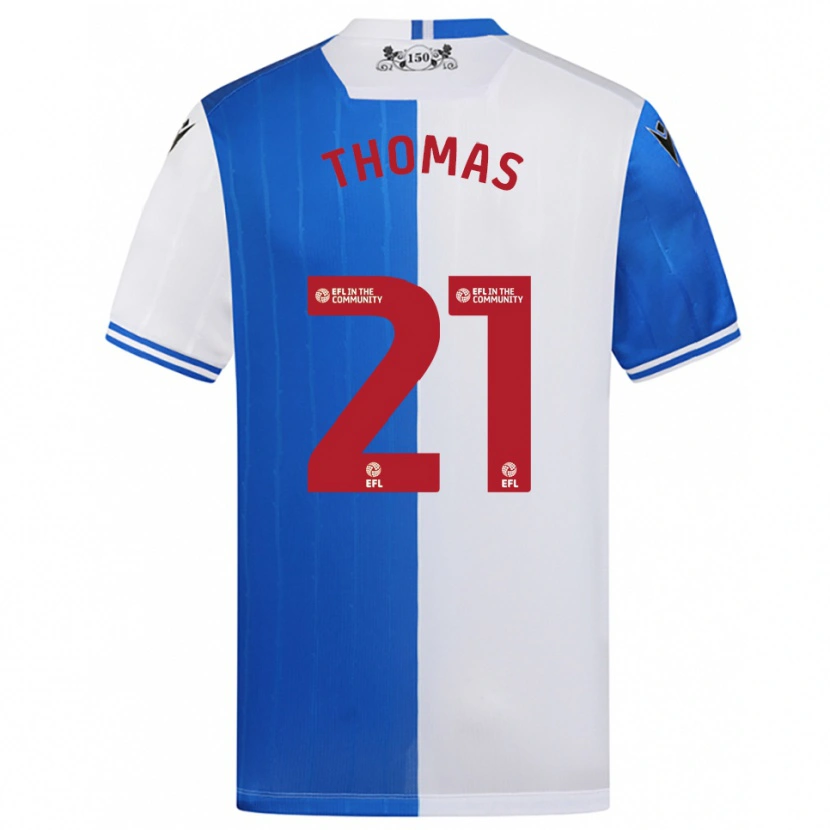 Danxen Dames Lauren Thomas #21 Blauw Wit Thuisshirt Thuistenue 2025/26 T-Shirt België