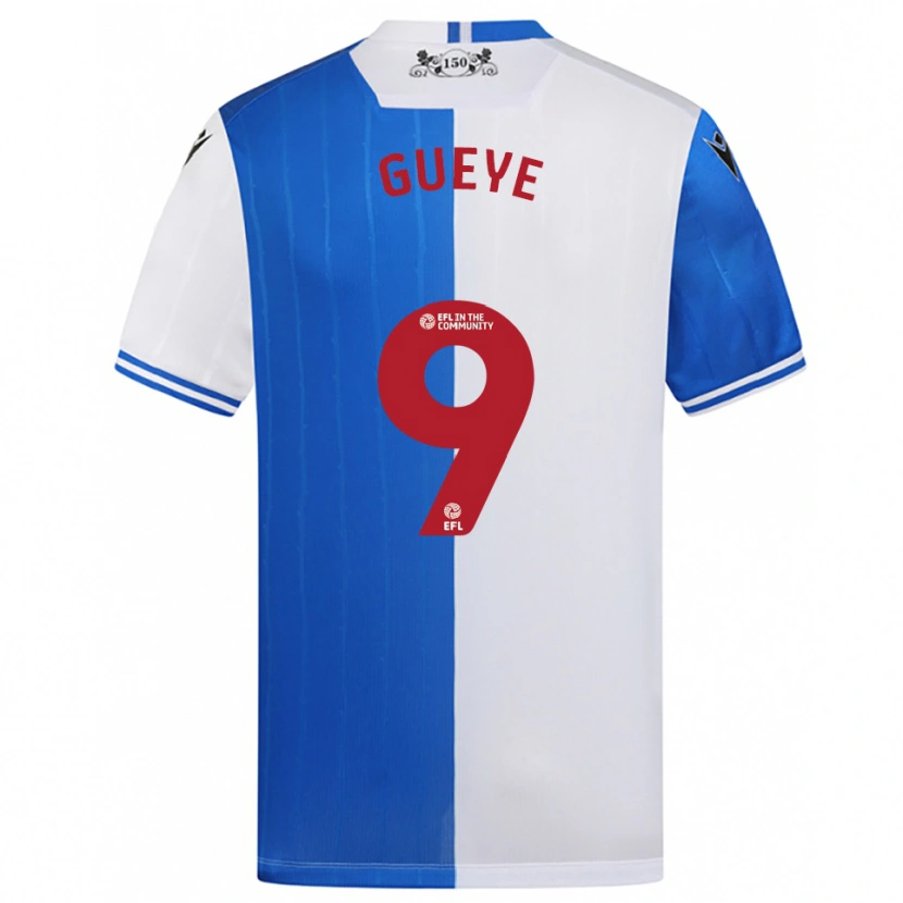 Danxen Dames Makhtar Gueye #9 Blauw Wit Thuisshirt Thuistenue 2025/26 T-Shirt België