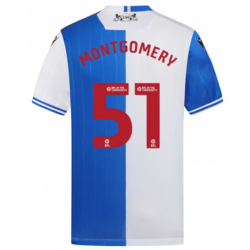 Danxen Dames Kristi Montgomery #51 Blauw Wit Thuisshirt Thuistenue 2025/26 T-Shirt België