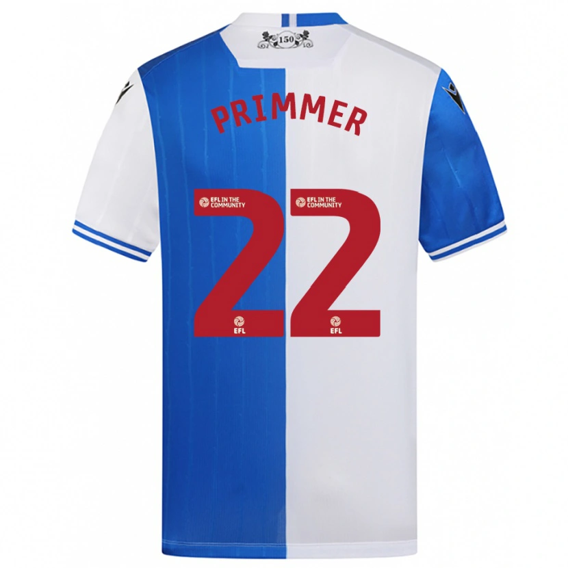 Danxen Dames Tia-Jade Primmer #22 Blauw Wit Thuisshirt Thuistenue 2025/26 T-Shirt België