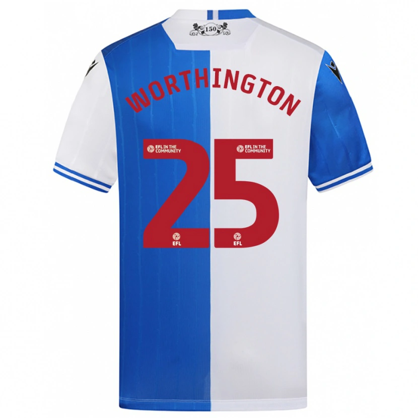 Danxen Dames Nicola Worthington #25 Blauw Wit Thuisshirt Thuistenue 2025/26 T-Shirt België