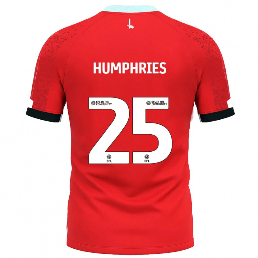 Danxen Dames Greta Humphries #25 Rood Wit Thuisshirt Thuistenue 2025/26 T-Shirt België