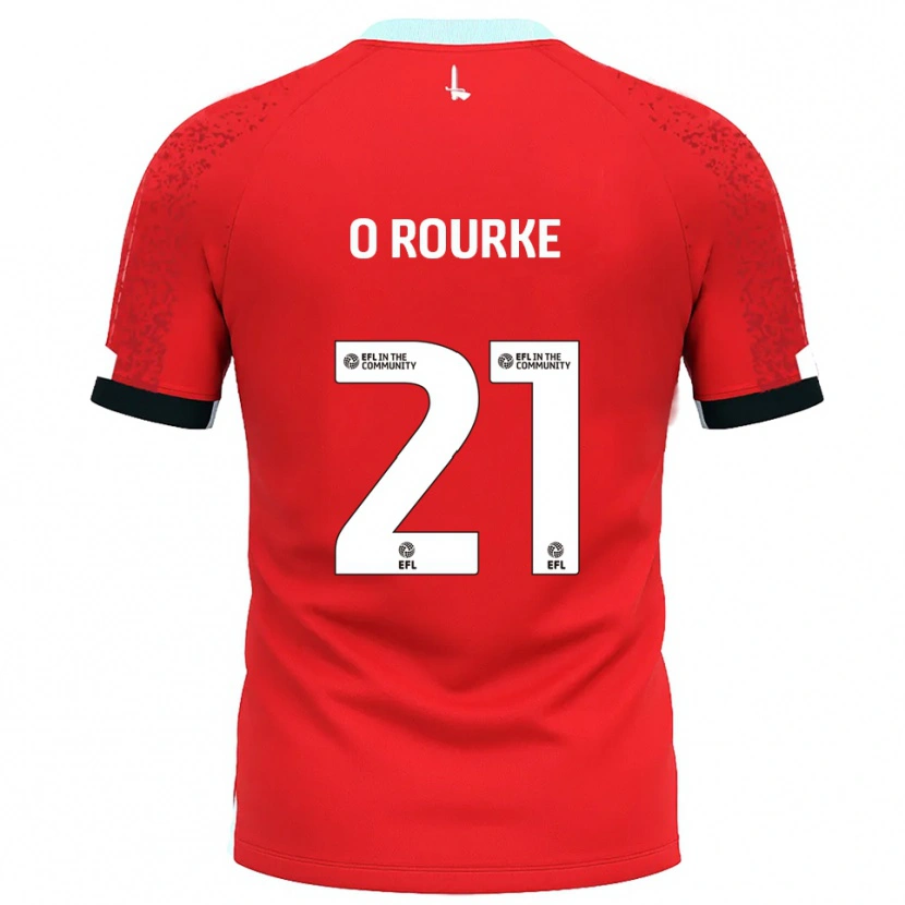 Danxen Dames Sophie O'rourke #21 Rood Wit Thuisshirt Thuistenue 2025/26 T-Shirt België