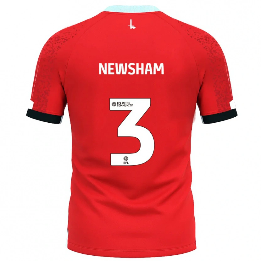 Danxen Dames Charlotte Newsham #3 Rood Wit Thuisshirt Thuistenue 2025/26 T-Shirt België