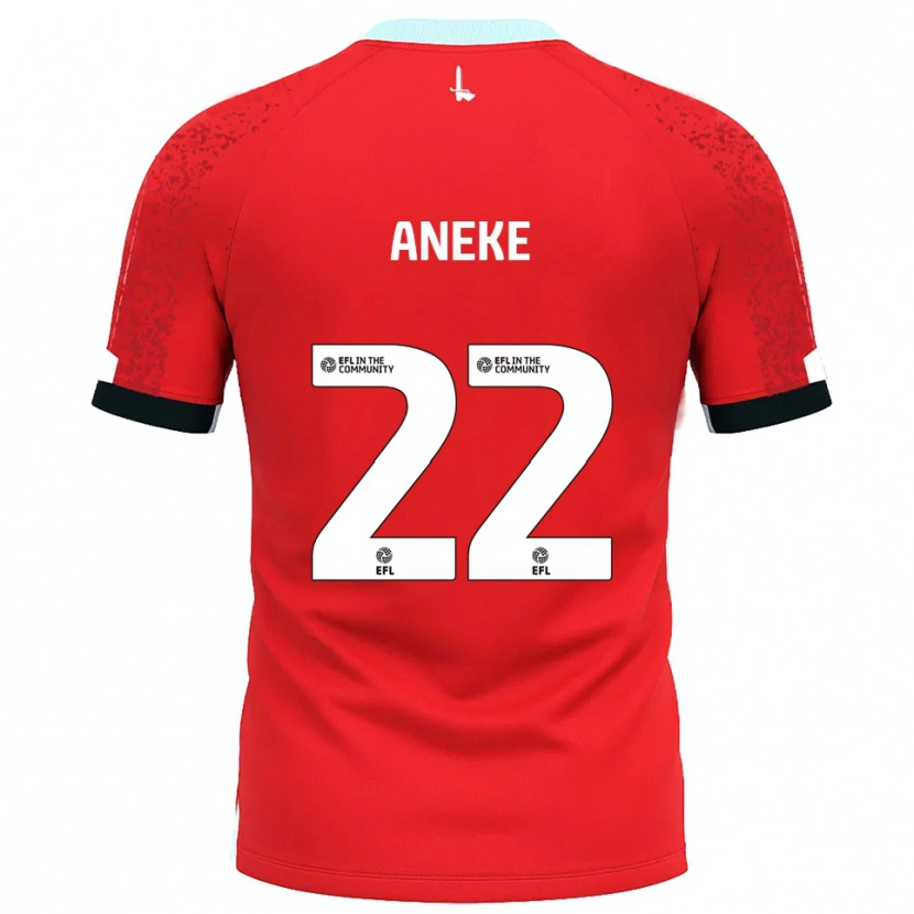 Danxen Dames Chuks Aneke #22 Rood Wit Thuisshirt Thuistenue 2025/26 T-Shirt België