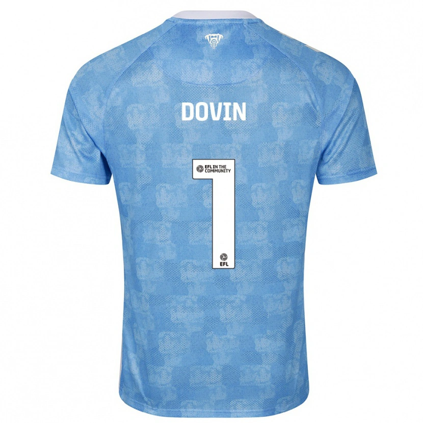 Danxen Dames Oliver Dovin #1 Hemelsblauw Wit Thuisshirt Thuistenue 2025/26 T-Shirt België