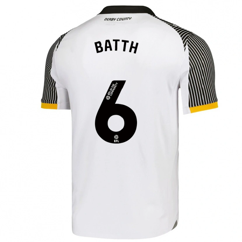 Danxen Dames Danny Batth #6 Wit Zwart Thuisshirt Thuistenue 2025/26 T-Shirt België