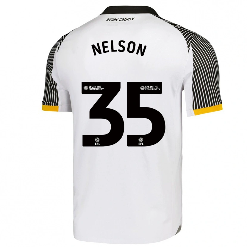 Danxen Dames Curtis Nelson #35 Wit Zwart Thuisshirt Thuistenue 2025/26 T-Shirt België