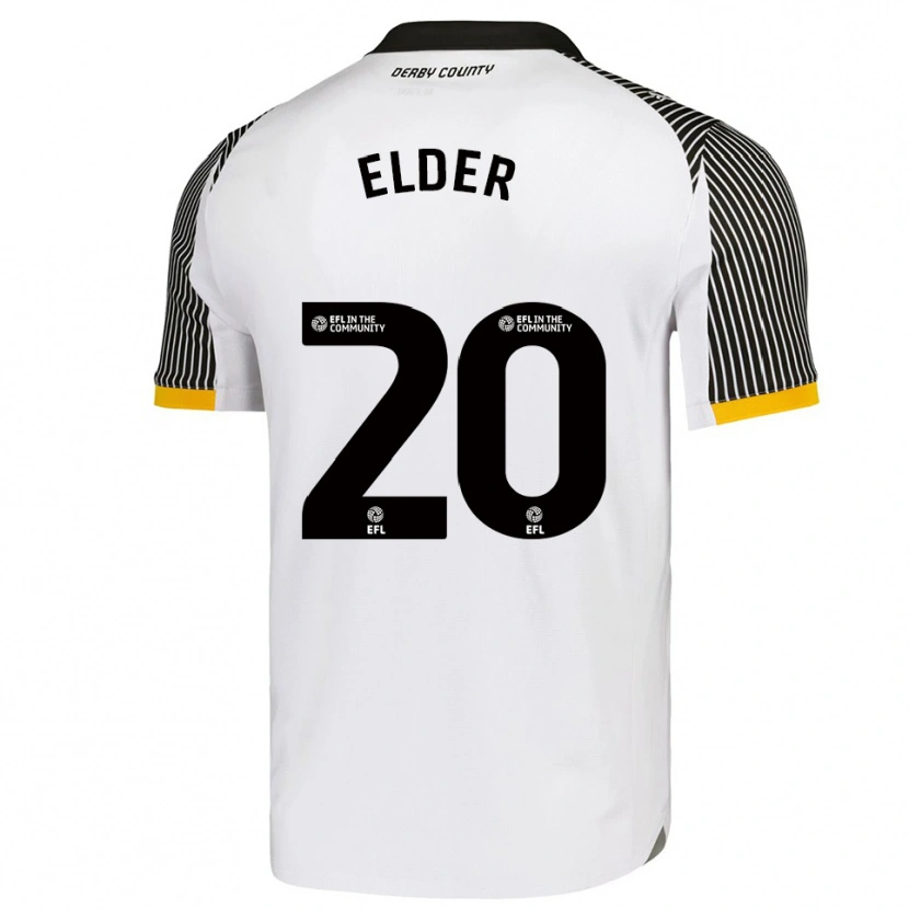 Danxen Dames Callum Elder #20 Wit Zwart Thuisshirt Thuistenue 2025/26 T-Shirt België