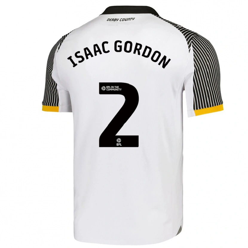 Danxen Dames Isaac Gordon #2 Wit Zwart Thuisshirt Thuistenue 2025/26 T-Shirt België