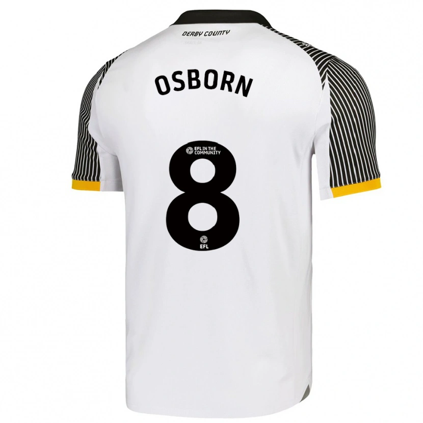 Danxen Dames Ben Osborn #8 Wit Zwart Thuisshirt Thuistenue 2025/26 T-Shirt België