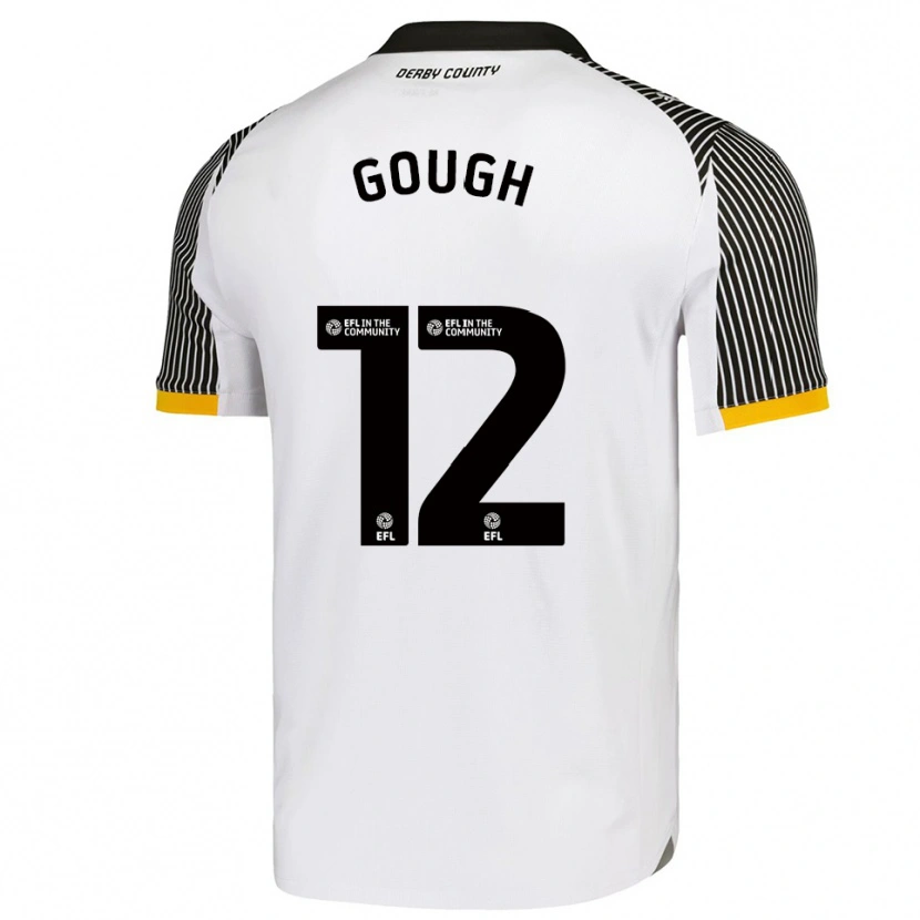 Danxen Dames Billy Gough #12 Wit Zwart Thuisshirt Thuistenue 2025/26 T-Shirt België