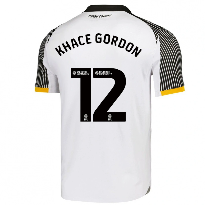 Danxen Dames Khace Gordon #12 Wit Zwart Thuisshirt Thuistenue 2025/26 T-Shirt België