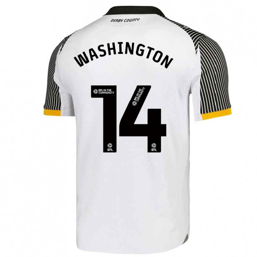 Danxen Dames Conor Washington #14 Wit Zwart Thuisshirt Thuistenue 2025/26 T-Shirt België