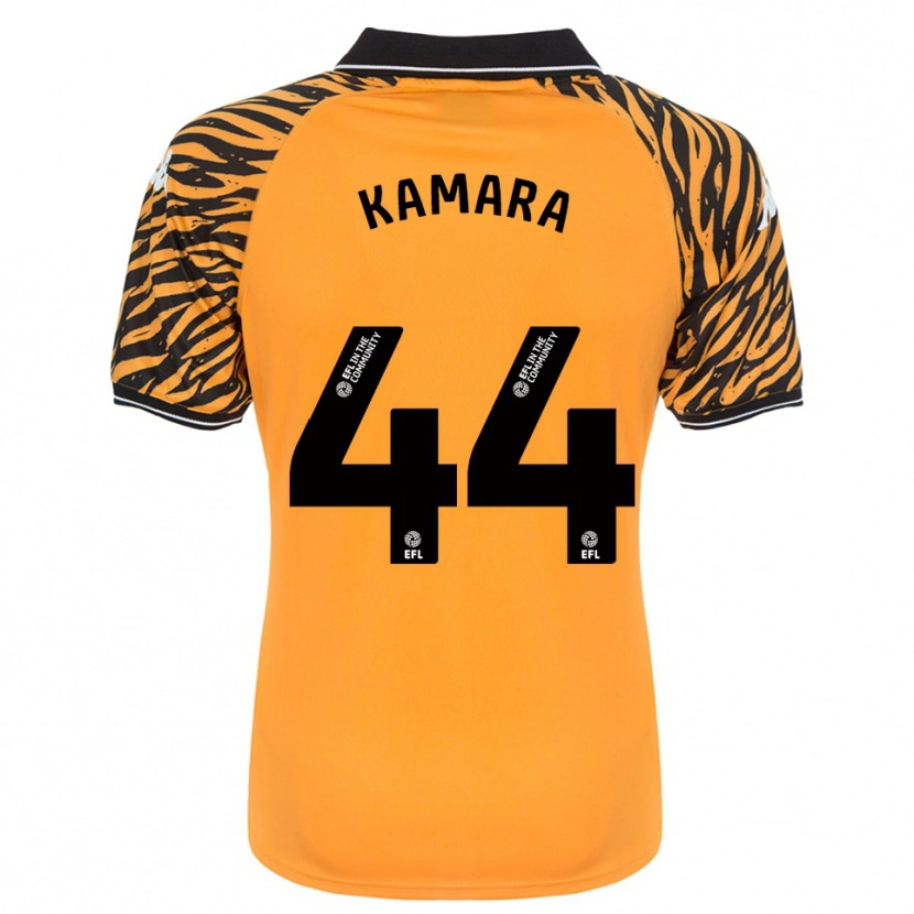 Danxen Dames Abu Kamara #44 Oranje Zwart Thuisshirt Thuistenue 2025/26 T-Shirt België