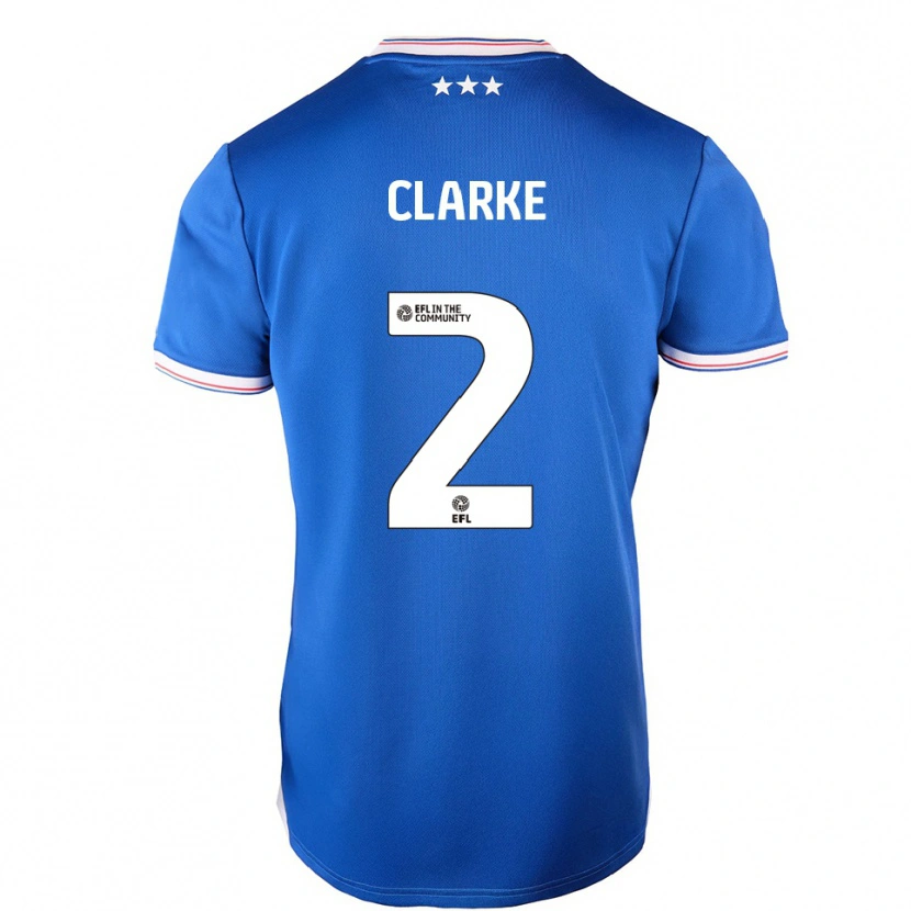 Danxen Dames Harry Clarke #2 Blauw Wit Thuisshirt Thuistenue 2025/26 T-Shirt België