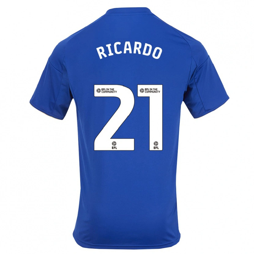 Danxen Dames Ricardo Pereira #21 Blauw Goud Thuisshirt Thuistenue 2025/26 T-Shirt België