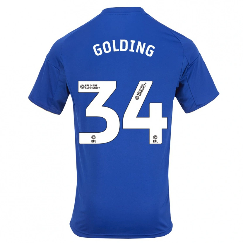 Danxen Dames Michael Golding #34 Blauw Goud Thuisshirt Thuistenue 2025/26 T-Shirt België