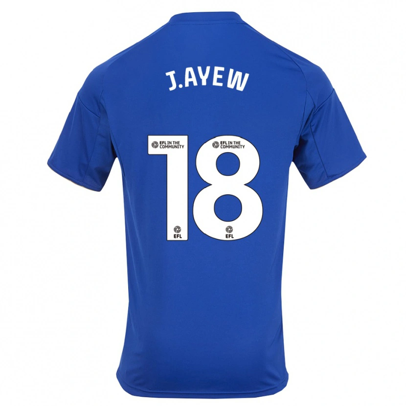 Danxen Dames Jordan Ayew #18 Blauw Goud Thuisshirt Thuistenue 2025/26 T-Shirt België