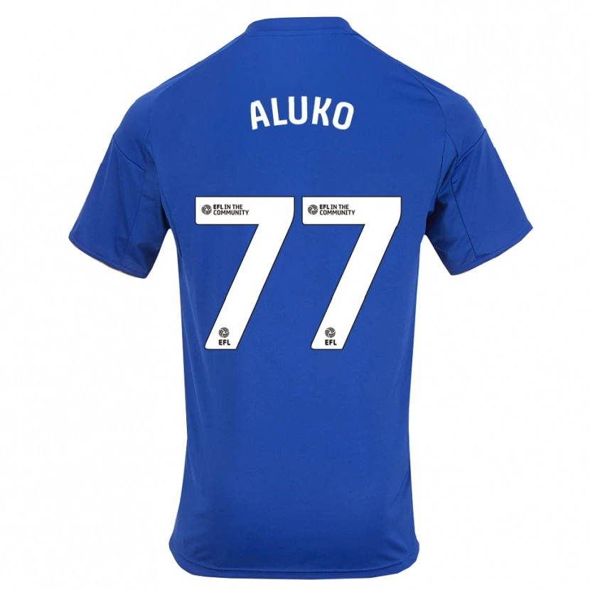 Danxen Dames Olabade Aluko #77 Blauw Goud Thuisshirt Thuistenue 2025/26 T-Shirt België