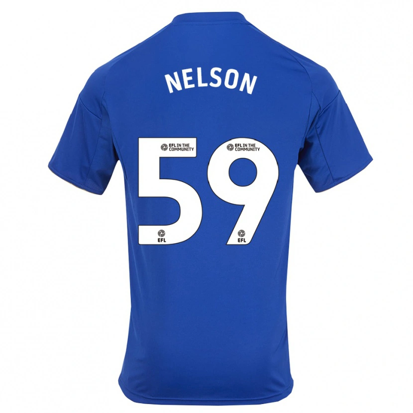 Danxen Dames Ronny Nelson #59 Blauw Goud Thuisshirt Thuistenue 2025/26 T-Shirt België