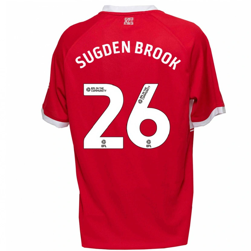 Danxen Dames Darcie Sugden-Brook #26 Rood Wit Thuisshirt Thuistenue 2025/26 T-Shirt België