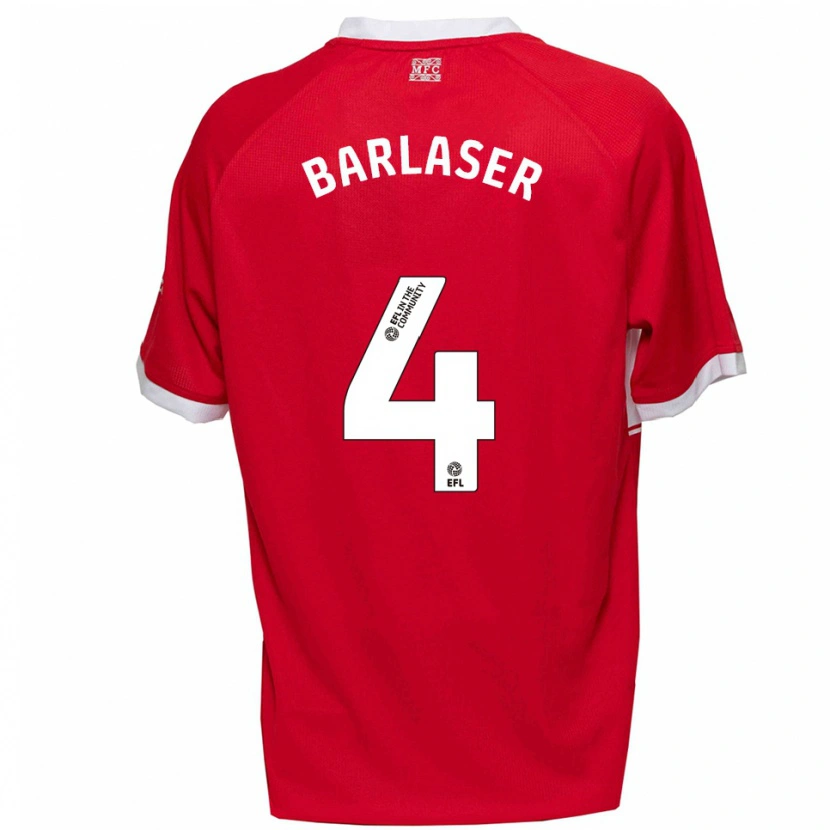 Danxen Dames Dan Barlaser #4 Rood Wit Thuisshirt Thuistenue 2025/26 T-Shirt België