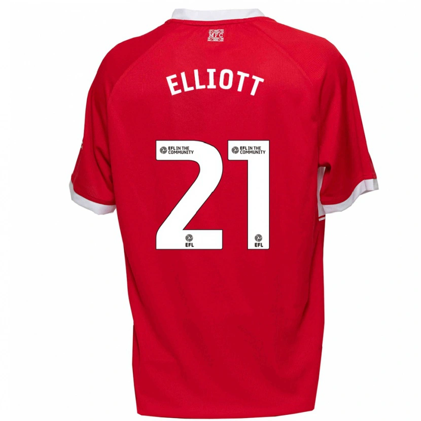 Danxen Dames Felix Elliott #21 Rood Wit Thuisshirt Thuistenue 2025/26 T-Shirt België