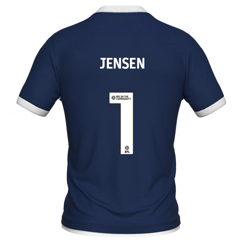 Danxen Dames Lukas Jensen #1 Marine Wit Thuisshirt Thuistenue 2025/26 T-Shirt België
