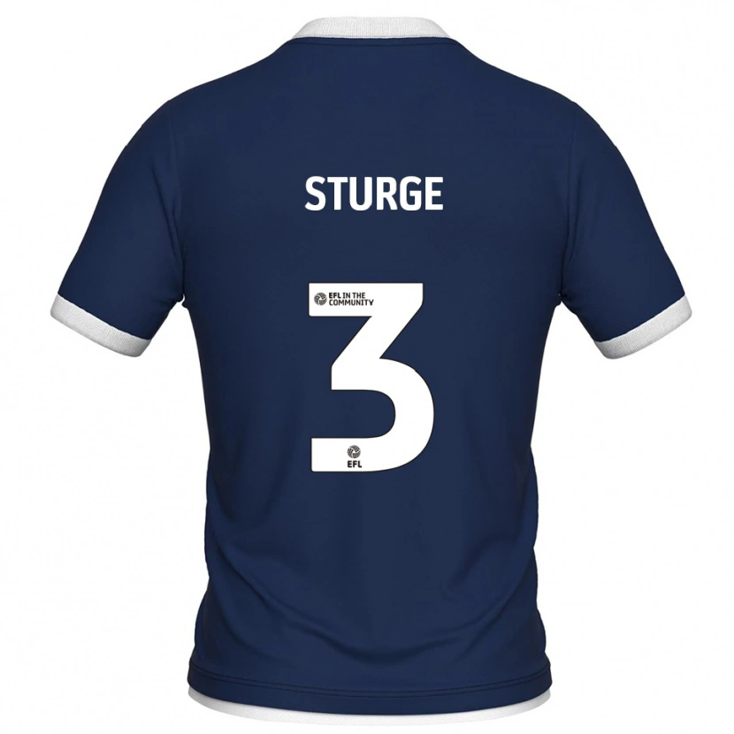 Danxen Dames Zak Sturge #3 Marine Wit Thuisshirt Thuistenue 2025/26 T-Shirt België