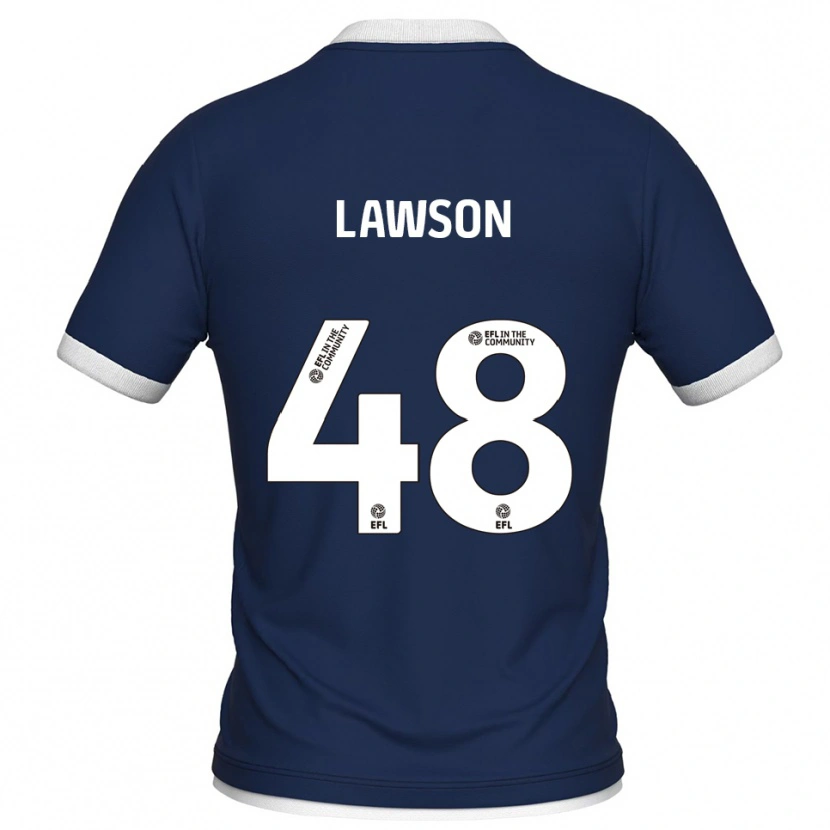 Danxen Dames Sha'mar Lawson #48 Marine Wit Thuisshirt Thuistenue 2025/26 T-Shirt België