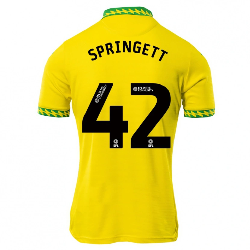 Danxen Dames Tony Springett #42 Wit Groen Thuisshirt Thuistenue 2025/26 T-Shirt België