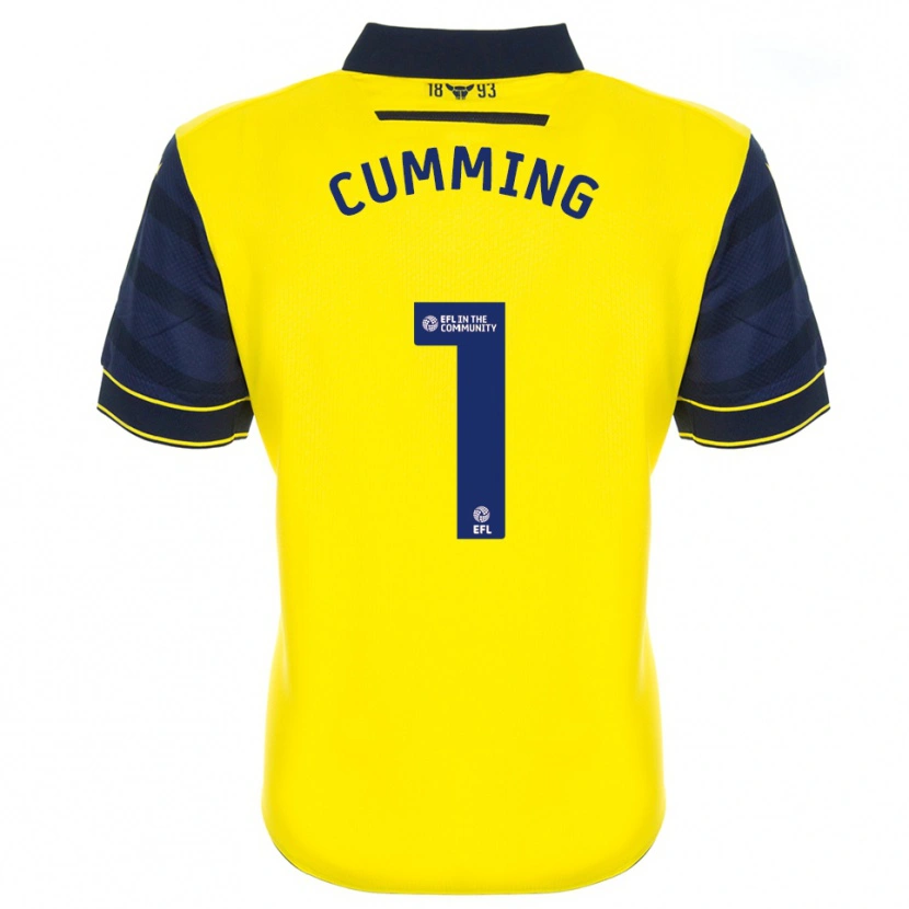 Danxen Dames Jamie Cumming #1 Geel Marine Thuisshirt Thuistenue 2025/26 T-Shirt België