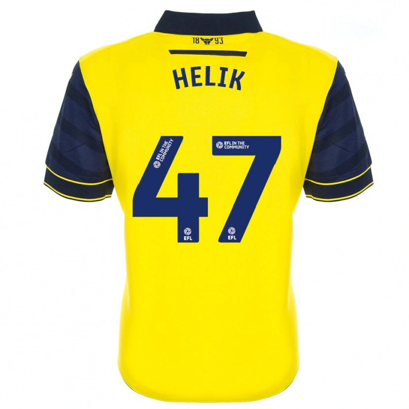 Danxen Dames Michal Helik #47 Geel Marine Thuisshirt Thuistenue 2025/26 T-Shirt België
