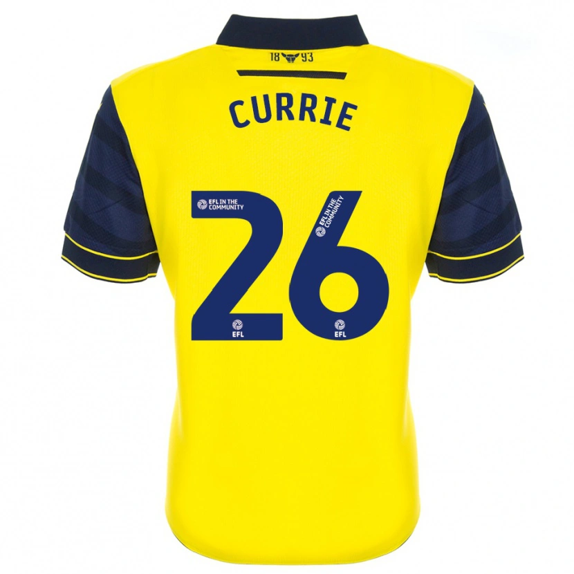 Danxen Dames Jack Currie #26 Geel Marine Thuisshirt Thuistenue 2025/26 T-Shirt België