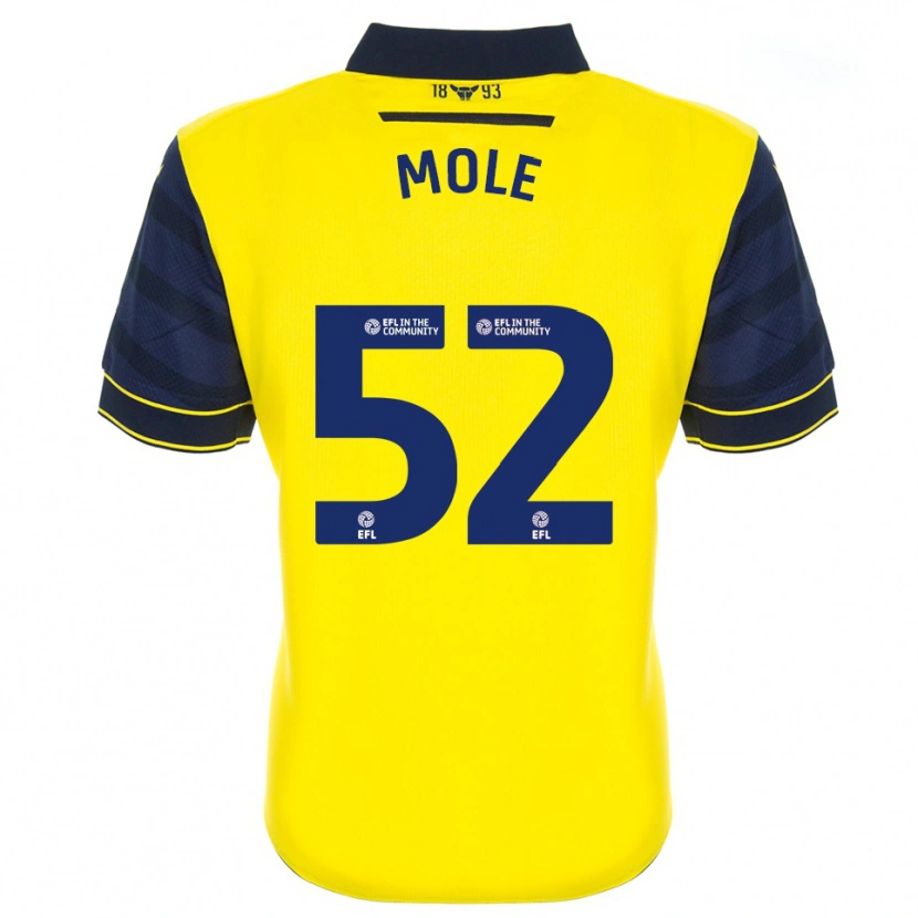 Danxen Dames Harrison Mole #52 Geel Marine Thuisshirt Thuistenue 2025/26 T-Shirt België