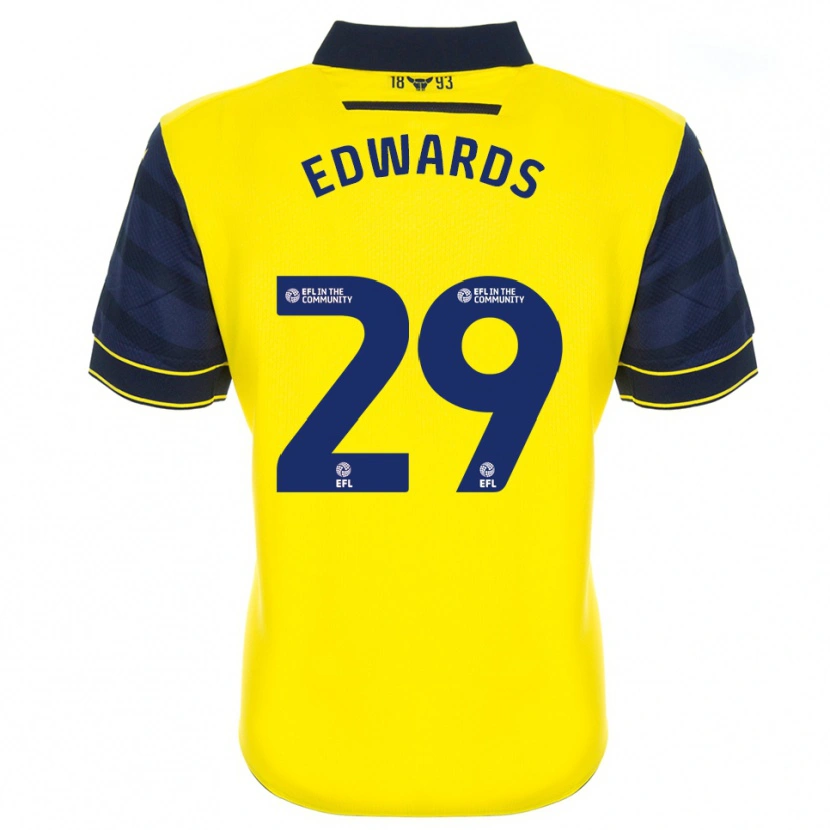 Danxen Dames Kyle Edwards #29 Geel Marine Thuisshirt Thuistenue 2025/26 T-Shirt België