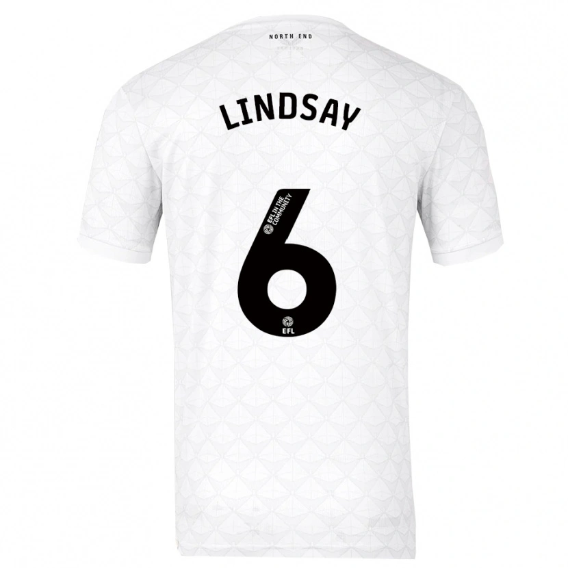 Danxen Dames Liam Lindsay #6 Wit Rood Thuisshirt Thuistenue 2025/26 T-Shirt België