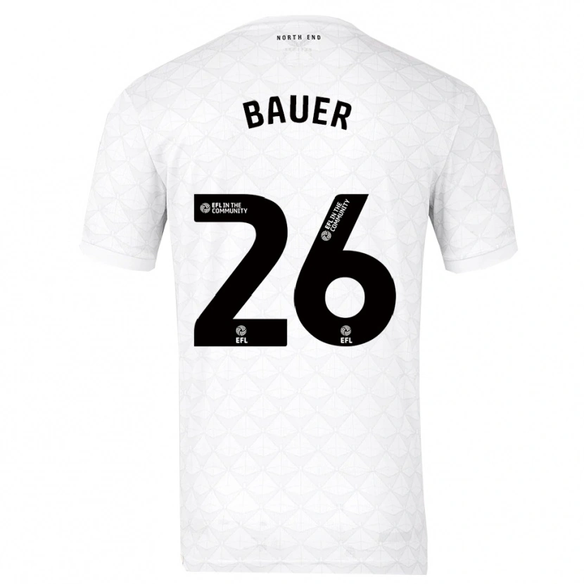 Danxen Dames Patrick Bauer #26 Wit Rood Thuisshirt Thuistenue 2025/26 T-Shirt België