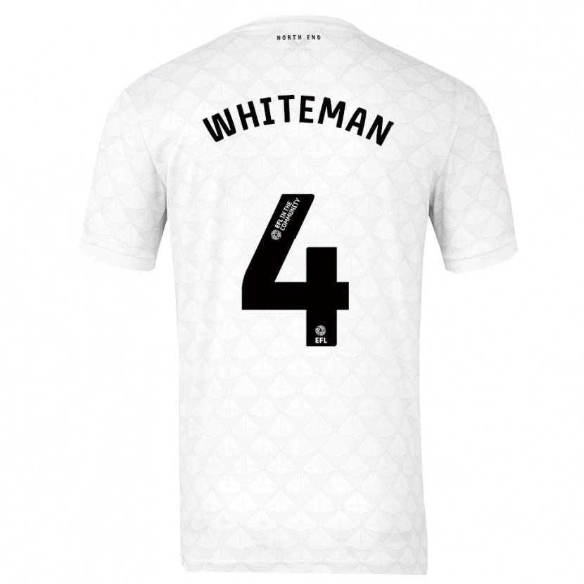 Danxen Dames Ben Whiteman #4 Wit Rood Thuisshirt Thuistenue 2025/26 T-Shirt België