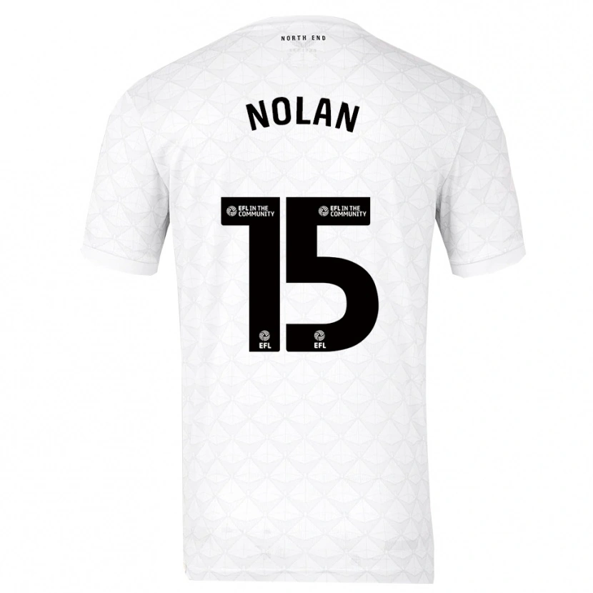Danxen Dames Ed Nolan #15 Wit Rood Thuisshirt Thuistenue 2025/26 T-Shirt België